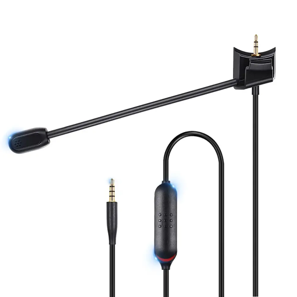 Gaming Headset Microphone Mic 3.5mm Plug Replacement Game Mic Noise Cancelling Cable Boom Microphone for Bose QC35 QC45