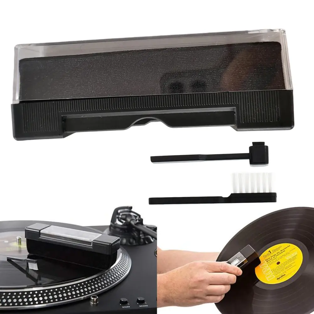 1-3Set Vinyl Record Cleaner Kit Record Player Cleaning Kit Vinyl Record Cleaning Brush Set Cleaning Brush Set Fit for Turntables
