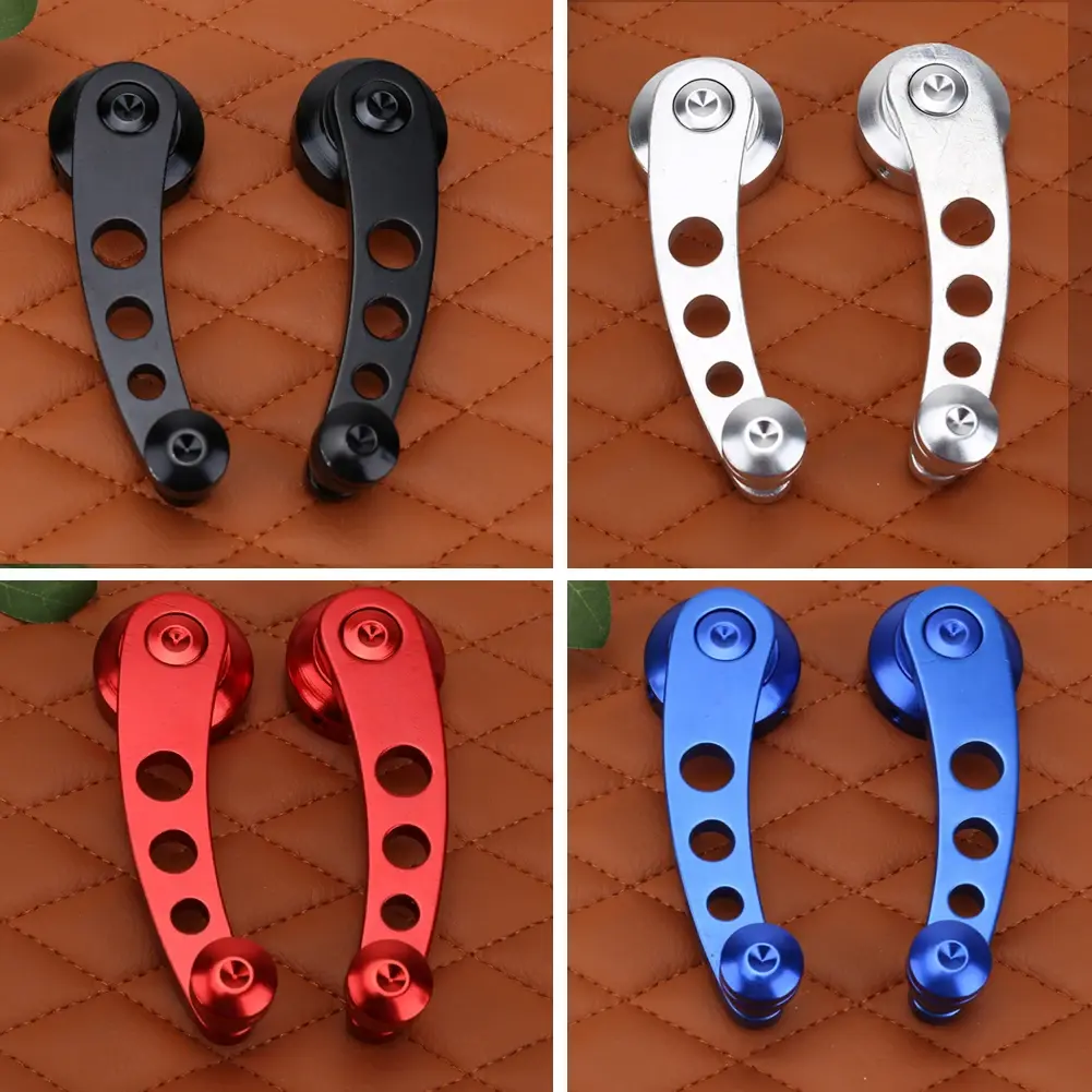 2Pcs Universal Car Window Close Hand Crank Handle Winder Aluminum Alloy Manual Auto Window Glass Closer Handle Auto Accessories