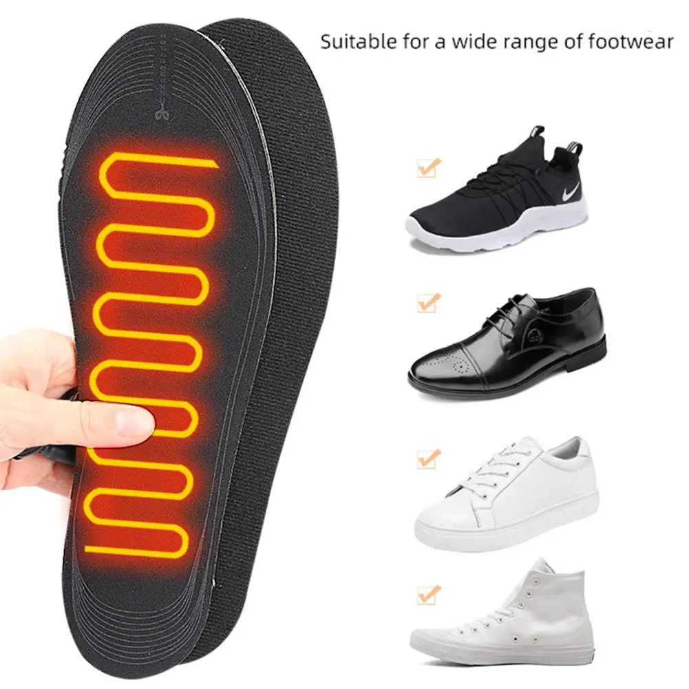 Electric Heated Shoes Pad USB Heated Shoe Insoles EVA Washable Foot Warming Pad for Men Women Winter Camping Fishing