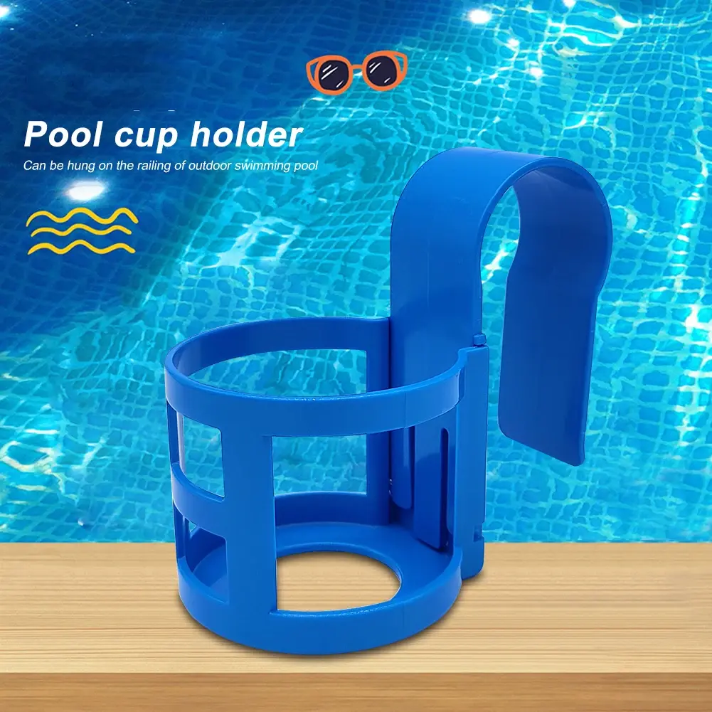 Swimming Pool Water Cup Hanger Reusable Cup Holder Storage Rack Beverage Drinks Beer Container Storage Shelf Tool for Pool Party