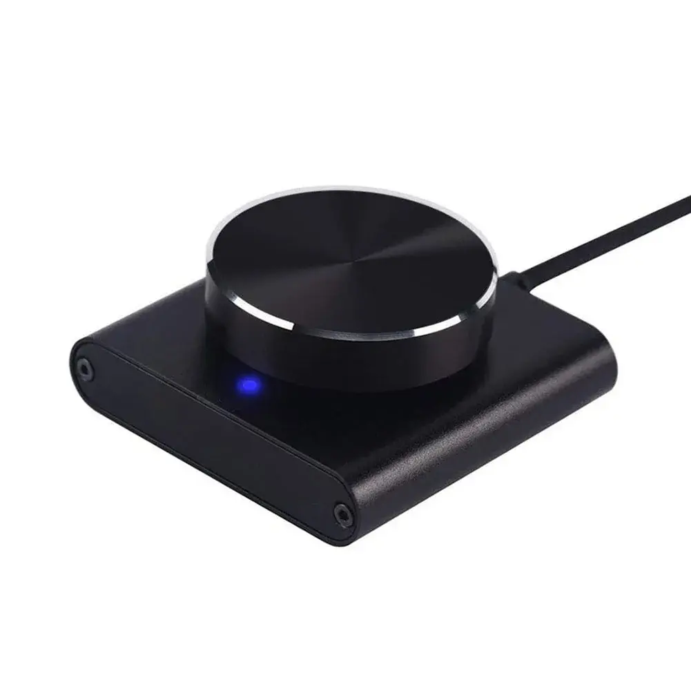 USB Volume Control Knob Audio Controller with Play/Pause/Back/Forward Volume Control Adjuster with USB Cable for Windows/Mac Os