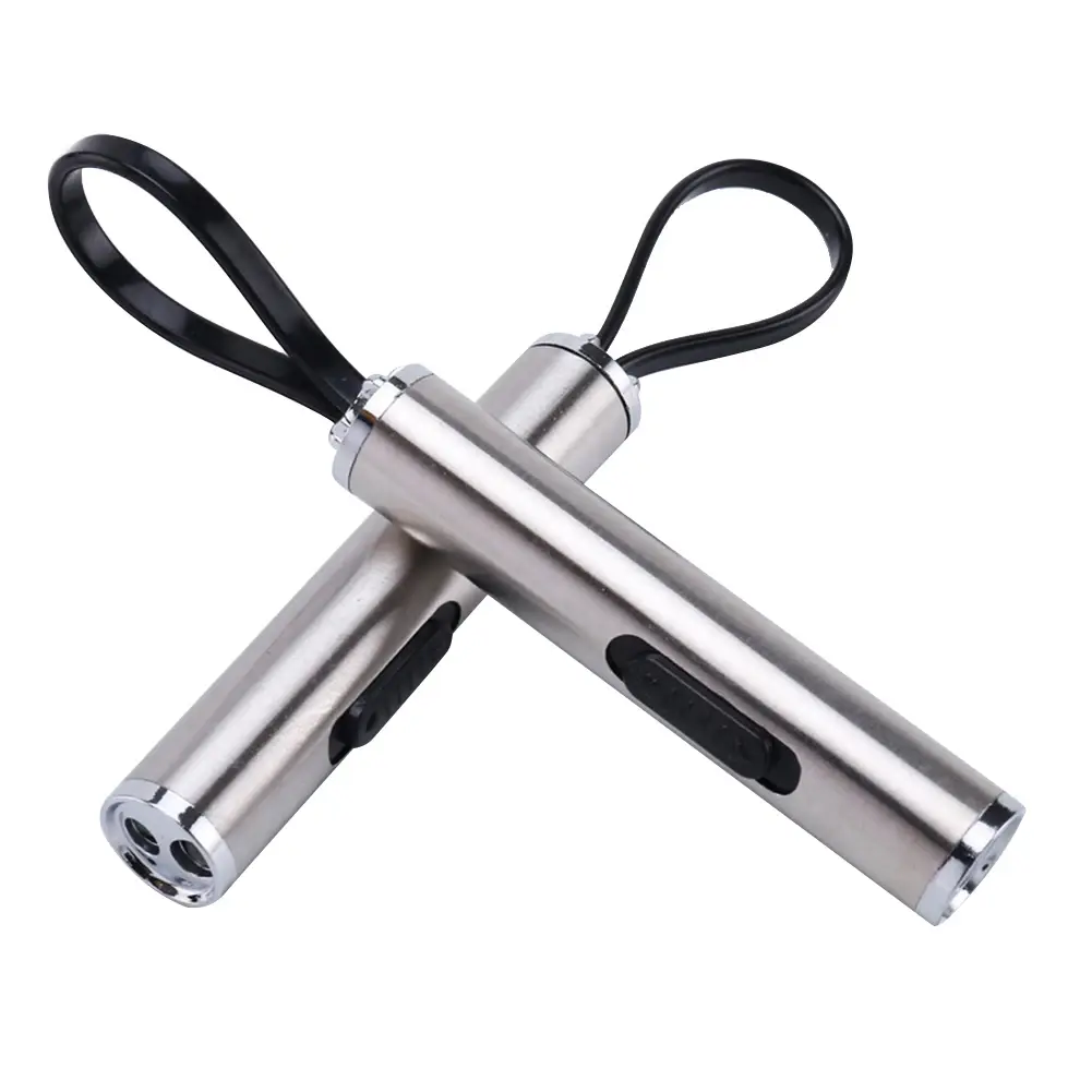 1-5pcs 2 in 1 LED UV Flashlight Battery Powered Portable Pen Light White+Purple Lamp Checker Detection Torch Ultraviolet Light
