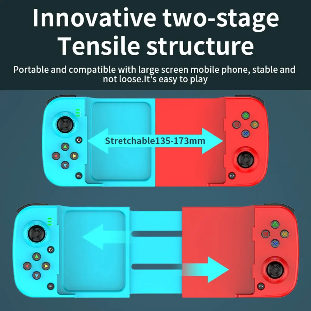 D3 Wireless Stretchable Game Controller 400mAh Bluetooth 5.0 For Mobile Phone Android Retractable Gamepad Joystick