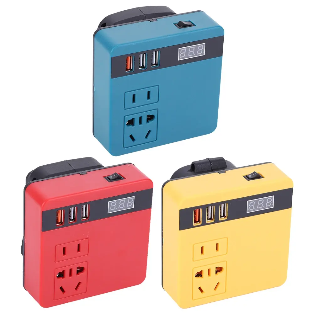 120W Lithium Battery Inverter DC 18-21V To AC 220V Electric Tool Battery Inverter Power Inverter Fit for DeWalt Makita Milwaukee
