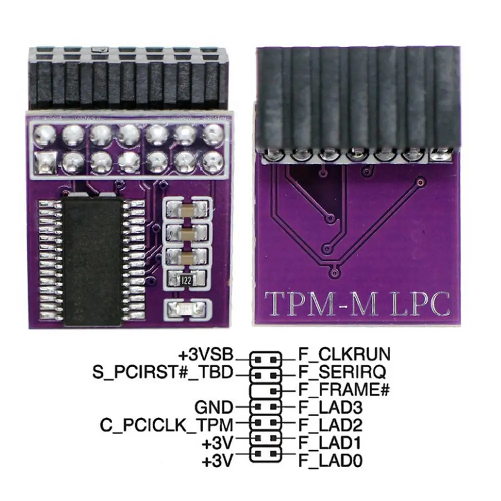 TPM 2.0 Encryption Security Module Remote Card Supports Version 2.0 12 14 18 20-1pin Pin Support Multi-brand Motherboard