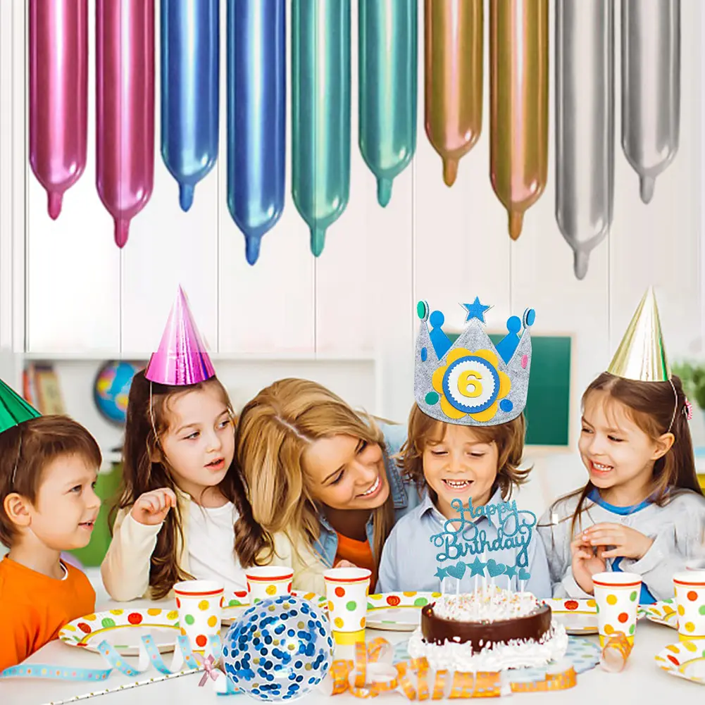 Handmade Birthday Party Hat Interchangeable Numbers Crown  Creative Children Day Gift Birthday Party Decor for Kids