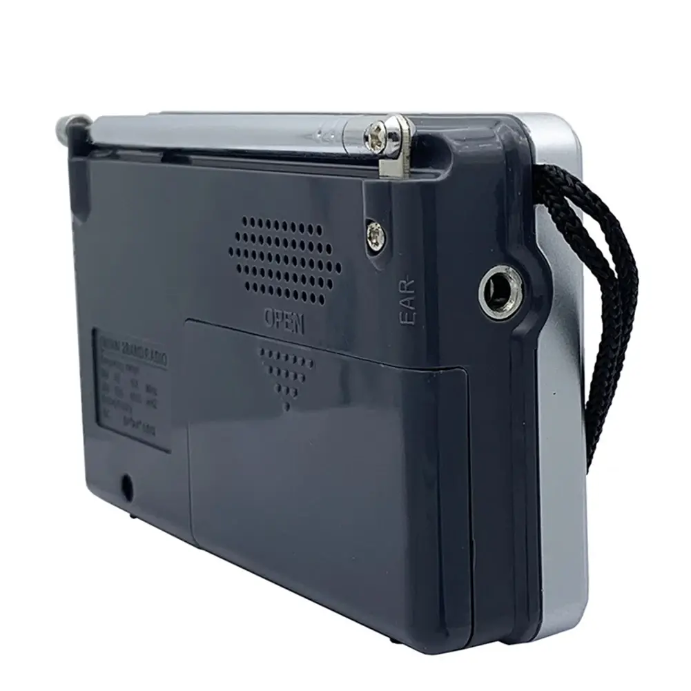 FM/AM Portable Radio Telescopic Antenna Dual Band Pocket Radio Battery Powered Pocket Radio Player 3.5mm Jack Built-in Speaker