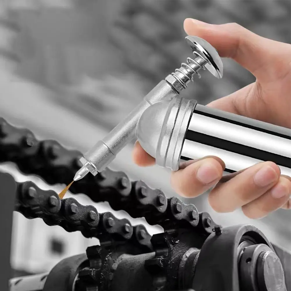 80cc Capacity Mini Grease Gun Machine with Needle Nozzle 1000PSI Mini Bicycle Grease Gun for Greasing Small Accessories