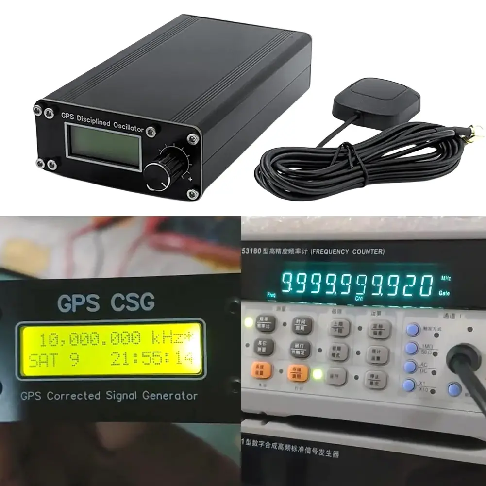 GPSDO GNSS Disciplined Color Display OCXO Frequency 10MHz 1PPS GPS Clock for Audio Decoders Square Wave Output