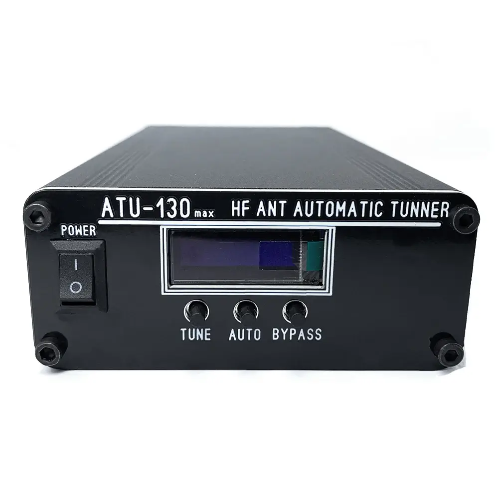 ATU-130 MAX Radio Automatic Antenna Tuner 1.8-50MHz 200W Miniature Shortwave Antenna Tuner Update Version of ATU-100 ATU100