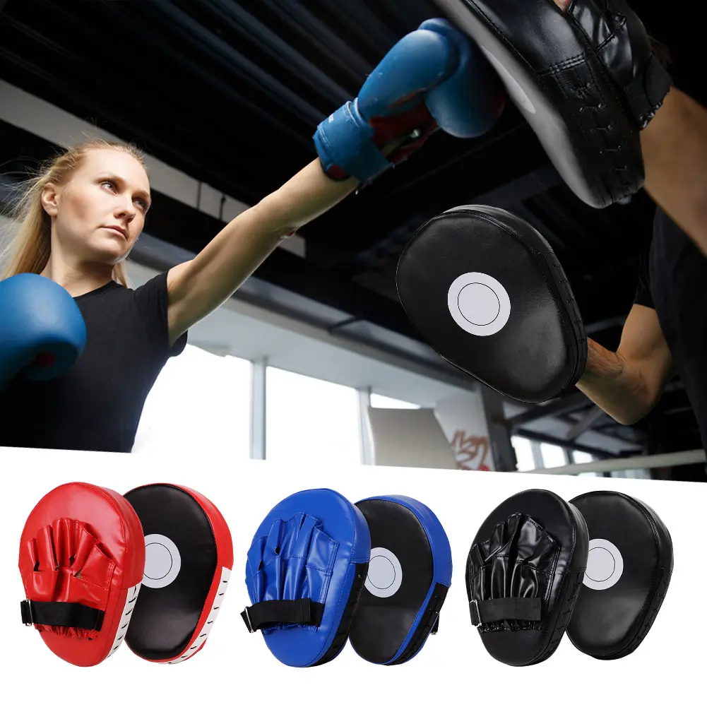 Curved Boxing Hand Target PU Leather 5-Finger Hand Target Breathable Curved Punching Mitts Boxing Pads for Martial Arts Training