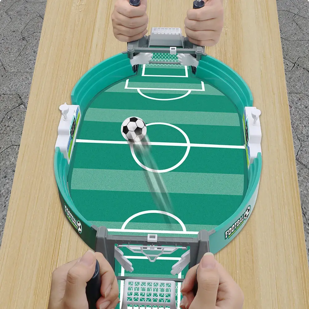 Mini Interactive Soccer Game Plastic Tabletop Competitive Soccer Games Portable Real Football Field Games for Kids Holiday Toys