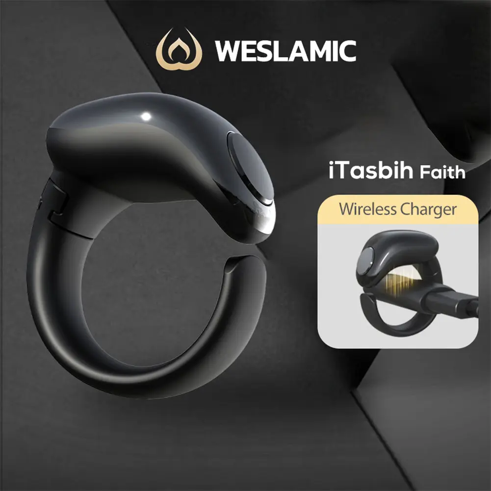 2025 Weslamic Smart Tasbeeh Tasbih Zikr Ring 4 Digit Smart Electronic Counter Waterproof for Muslim Praise Prayer Reminder
