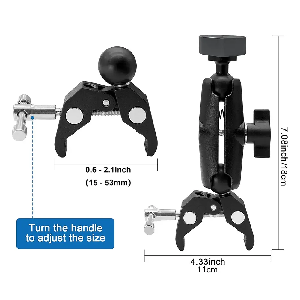 For Starlink Mini Clamp Bracket Kit Adjustable Clamp Mount Roof Mount for Pole Mount on Car RV Ladders Guardrails