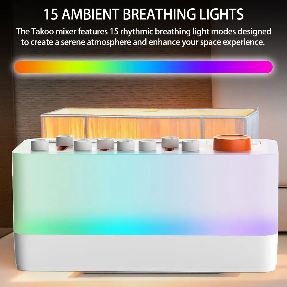 White Noise Speaker with 8 Nature Sounds Dimmable Night Light Timing Bluetooth-compatible Speaker for Babies Kids Adults