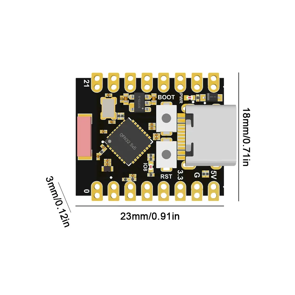ESP32-C3 Development Board ESP32 SuperMini Dev Board WiFi Bluetooth Wireless Development Board 3.3-6V Power Supply Low Power