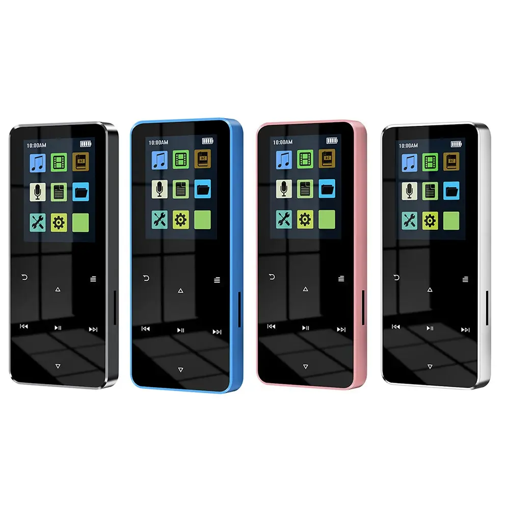 1.8 Inch TFT Mp4 Video Player USB 2.0 3.5mm Jack Bluetooth-compatible 5.0 Sports Walkman with E-book Recording Built-in Speaker