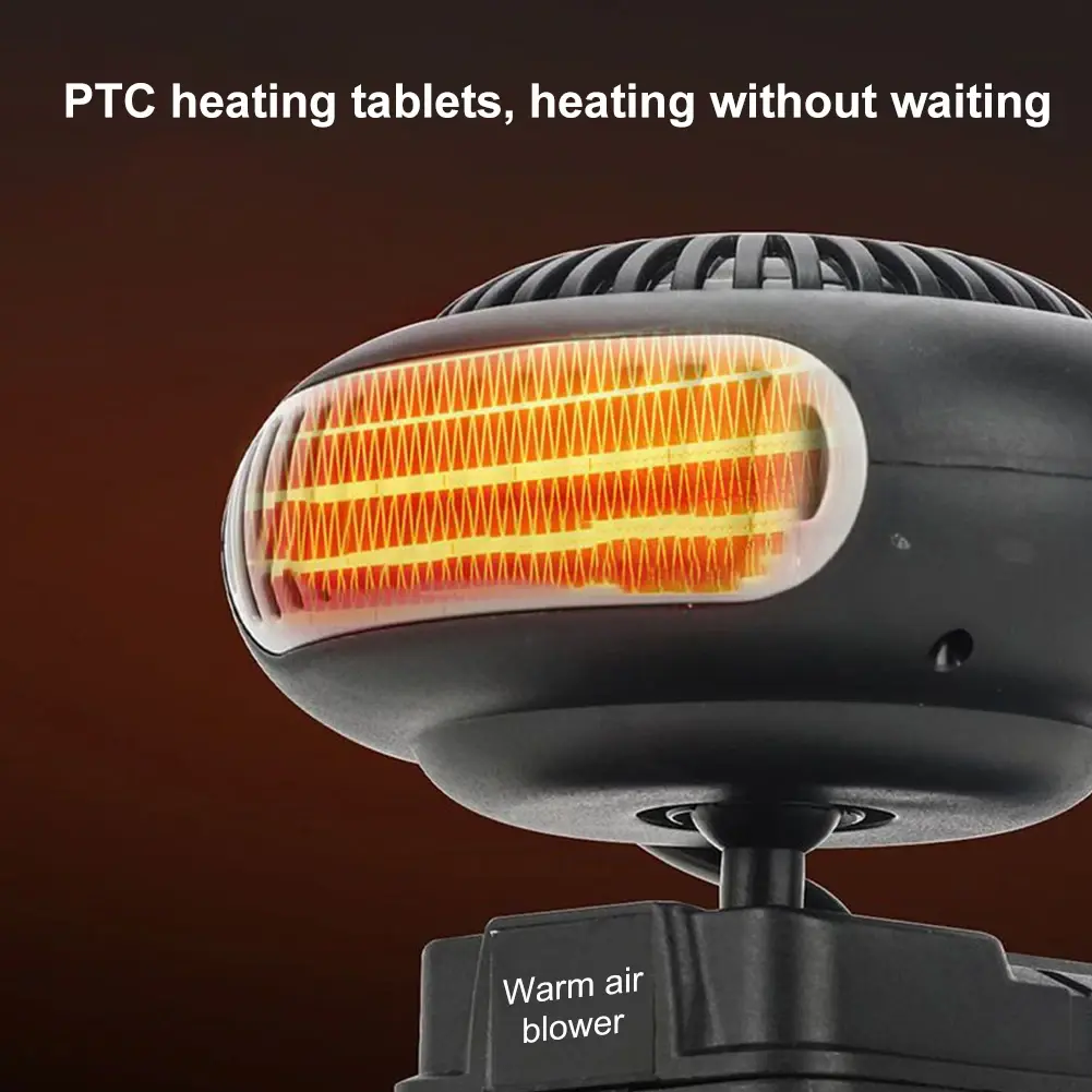 170W Car Heater Winter Fast Heating 20V Electric Heated Fan Battery Powered Thermostat Space Heater Windshield Defrosting
