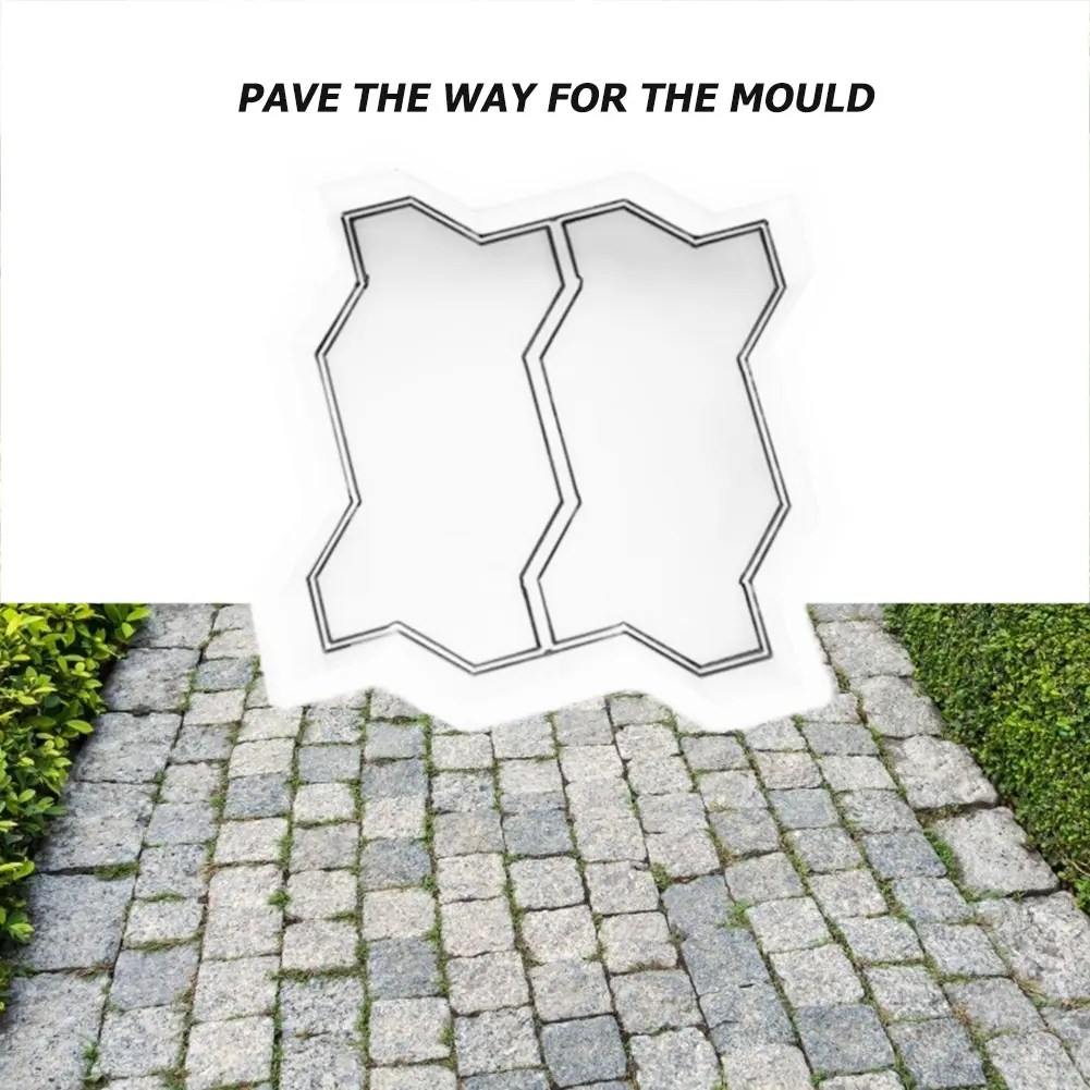 Home Garden Courtyard DIY Paving Mould Road Concrete Brick Stone Path Mold