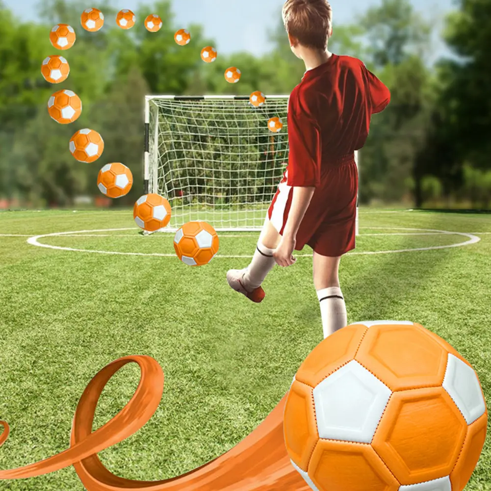 Curve Soccer Ball Curve and Swerve Soccer Ball Funny Football Toy High Visibility Curving Kick Ball for Outdoor Indoor Game