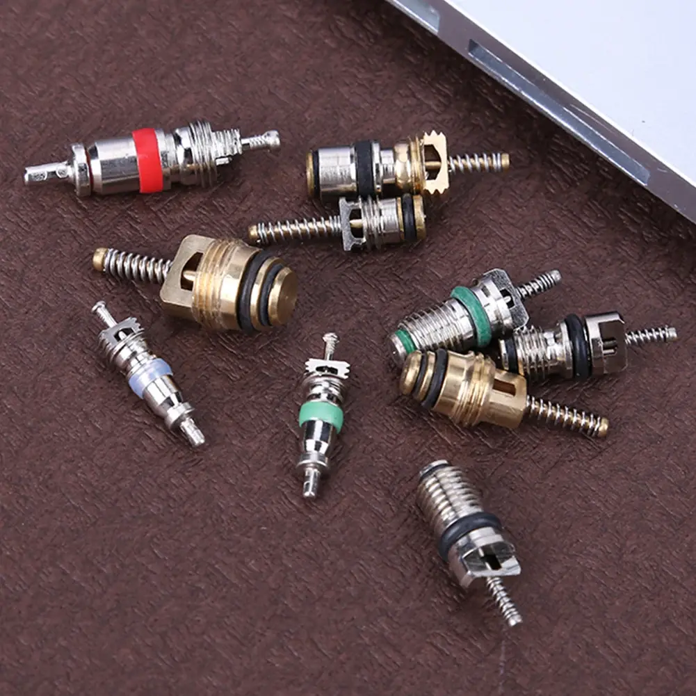 Auto Car Air Conditioning R12 R134A AC Schrader Valve Cores Remover Tool Kit A/C Sealing Kit Air Conditioning Auto Service