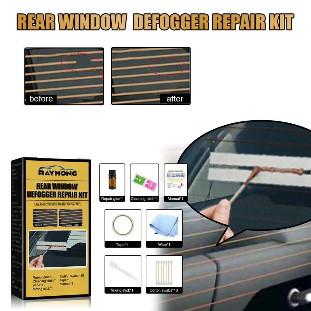 DIY Quick Repair Grid Defroster Kit DIY Quick Repair Scratched Broken Defroster Fix Heater Glass Lines Defroster Grid