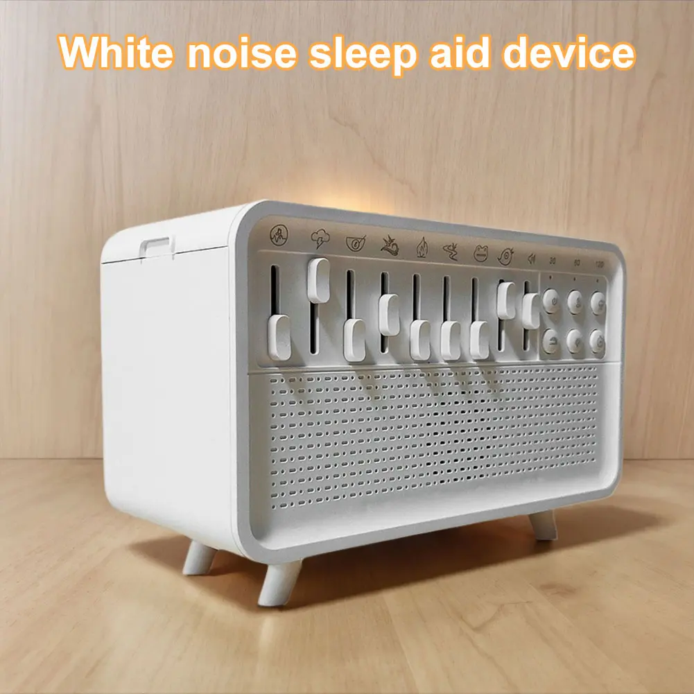 Portable White Noise Bluetooth Speaker Sleep Aid Night Light Humidifier All-in-one Machine 8 Goup Nature Sounds Stereo Soundbox