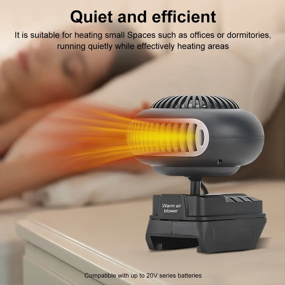170W Car Heater Winter Fast Heating 20V Electric Heated Fan Battery Powered Thermostat Space Heater Windshield Defrosting