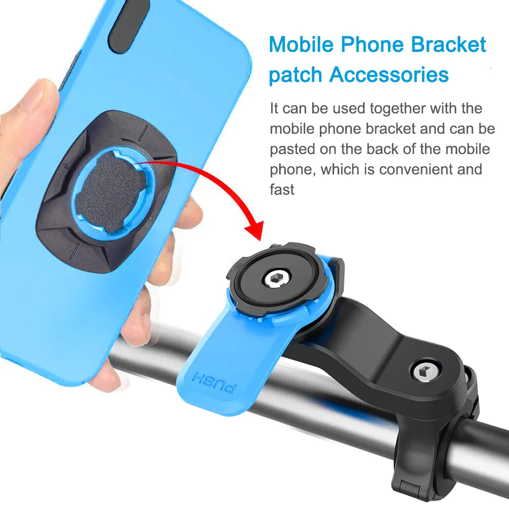 1-50Pcs Bike Phone Holder Patch Shock-resistant Rotatable Motorcycle MTB Bicycle Scooter Handlebar Bracket Cycling Accessories