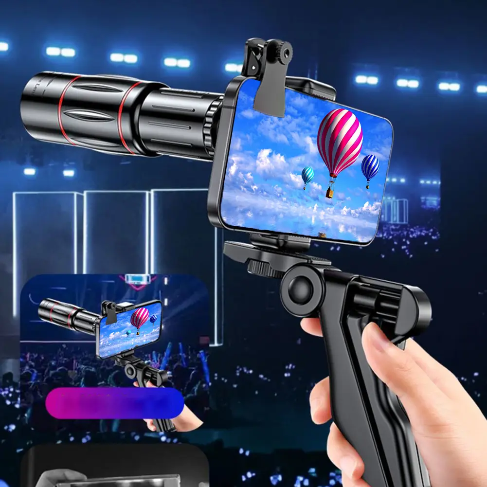 18/28/36X Mobile Phone Camera Lens Clip-On Zoom HD Telescope Lens Universal Optical Telescope Lens for Camping Hunting Sports