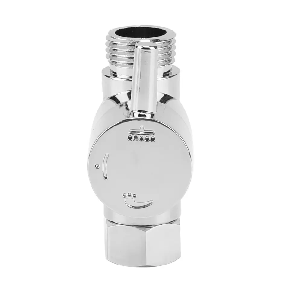 Diversion Valve Tap Chrome Shower Head Diverter Valve Anti-scratch Shower Arm Splitter Corrosion Resistant for Fixed Spray Head