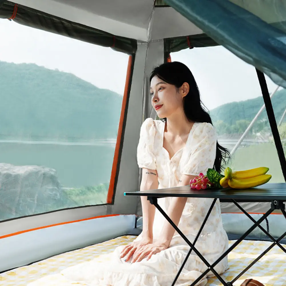 Automatic Quick Open Tent with Canopy Automatic Camping Tent Sun-Protection Beach Travel Tent for Family 3-4/4-6 People