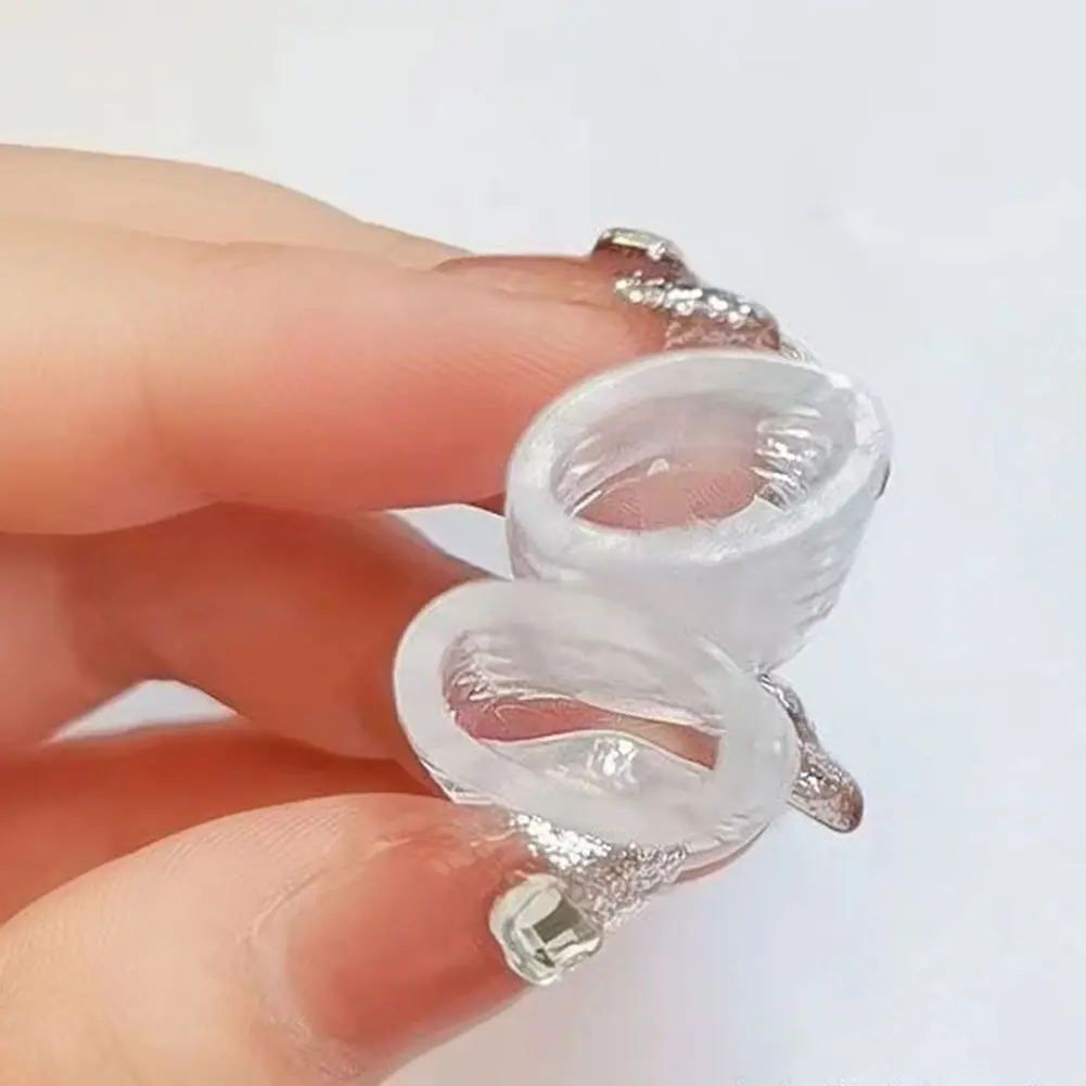 2pcs Toe Covers Breathable Silicon Resin Toe Caps Cover Protectors Elasticity Anti-Friction Transparent Sweatproof for Men Women