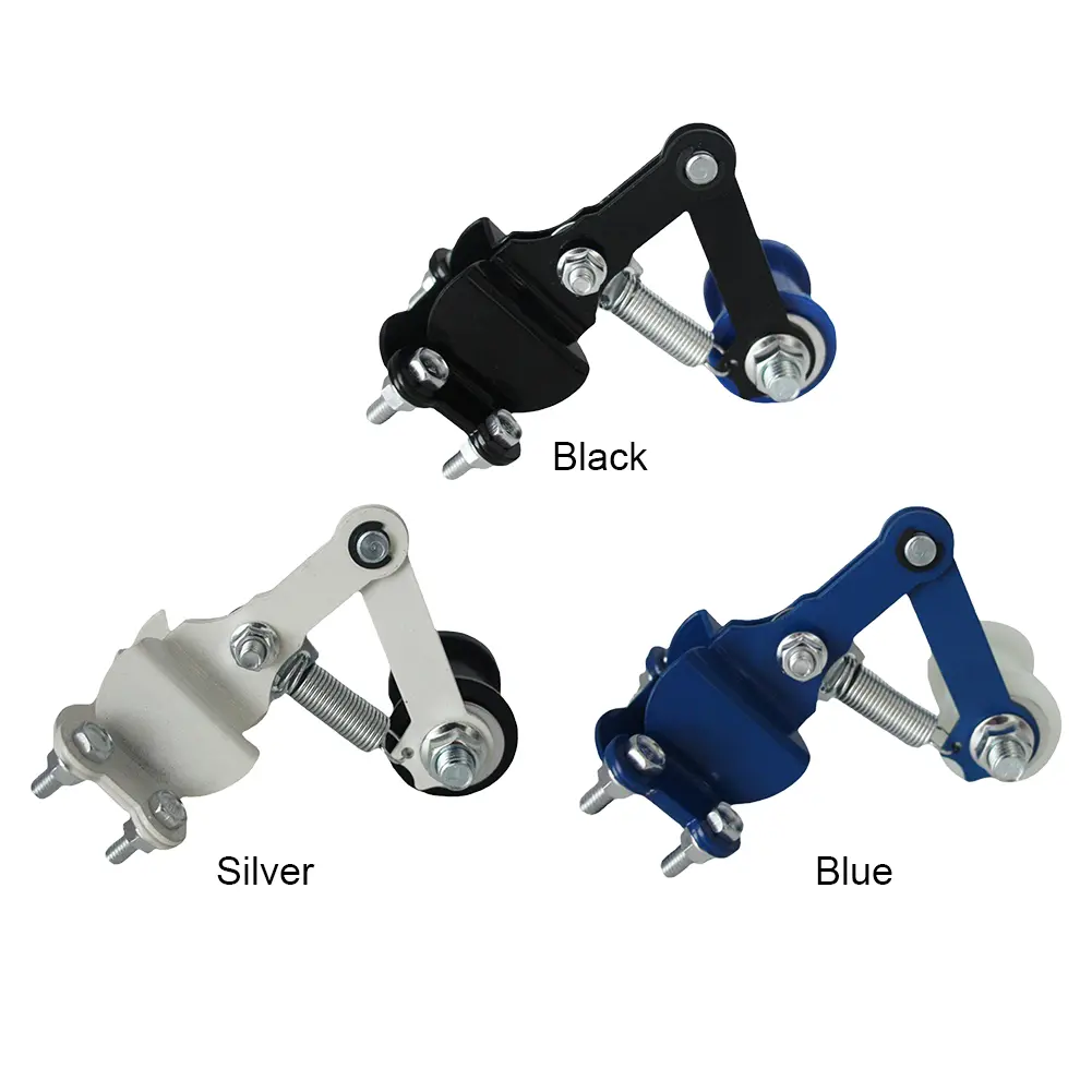 Universal Pulley Chain Tensioner with Guide Wheels Adjuster Roller Tools Motorbike Chain Tensioner for 50cc-500cc ATV Motocross