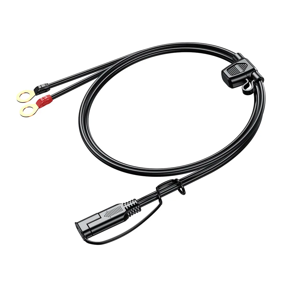 12-24V Ring Terminal O Connector Battery Charger Extension Wire Waterproof 18AWG for Car Motorcycle Battery Charger Maintainer