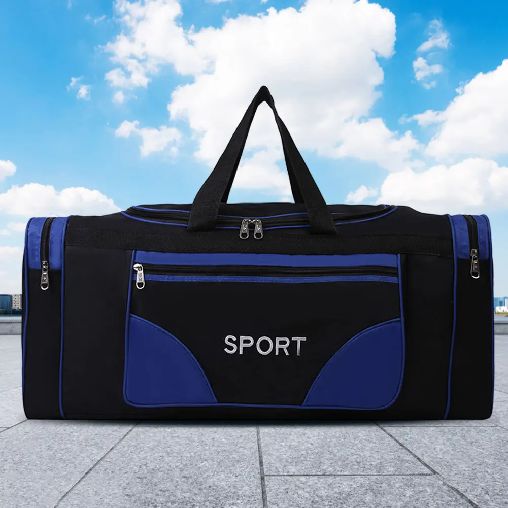 Oxford Fitness Bag Large Capacity Yoga Sports Backpack Waterproof Multifunctional Wear-resistant with Zipper for Travel Swimming