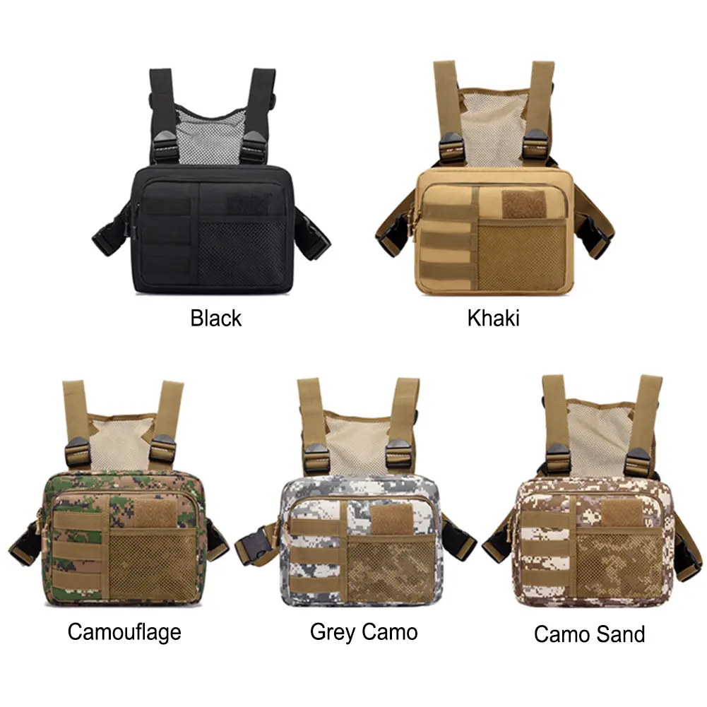Tactics Vest Bag Streetwear Chest Rig Packs Fashion Portable Oxford Multifunctional Multi-pockets Waterproof for Running Travel