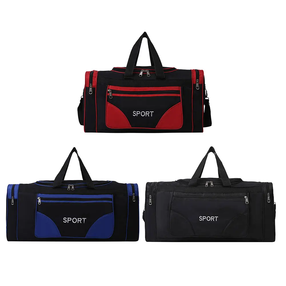 Oxford Fitness Bag Large Capacity Yoga Sports Backpack Waterproof Multifunctional Wear-resistant with Zipper for Travel Swimming