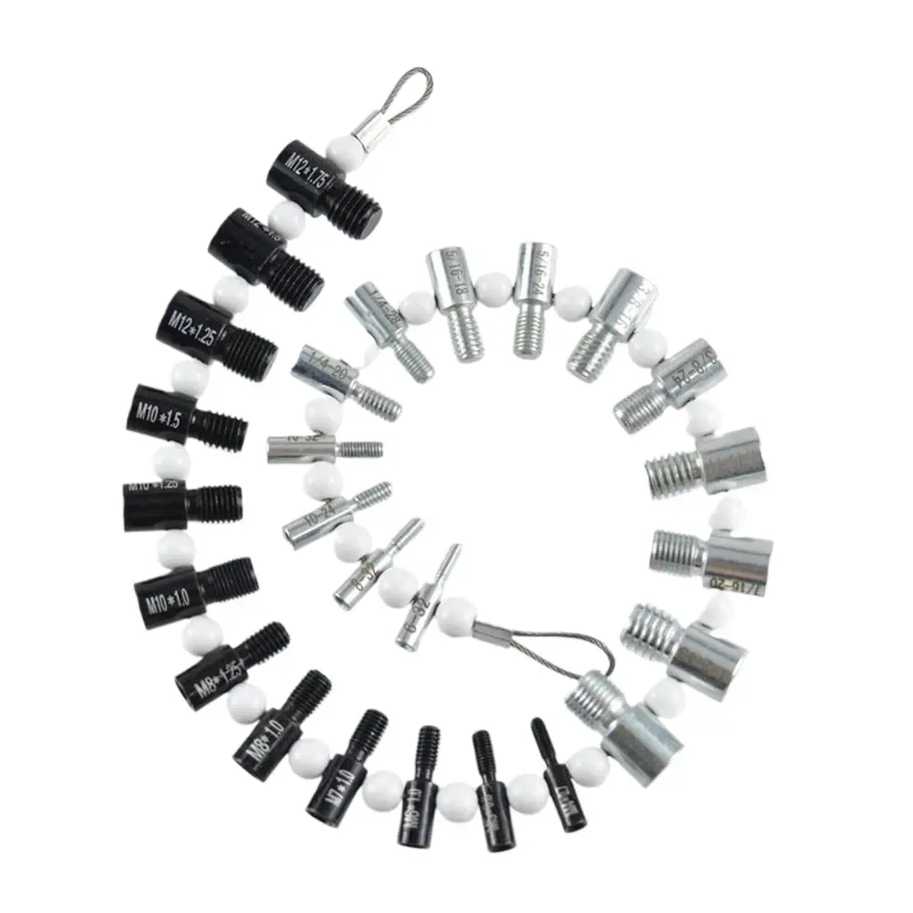 Inch & Metric Thread Tester 23 Inch & 21 Metric Sizes Bolt 44 Male/Female Gauges Inch & Metric Bolt Nut Screw Thread Checker