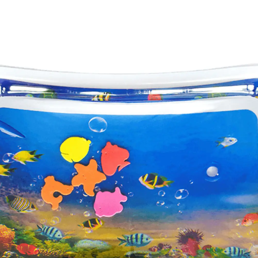 Water Sensor Play Mat with Fish Sensory Water Play Mat Tummy Time Water Play Mat for Bored Indoor Cats