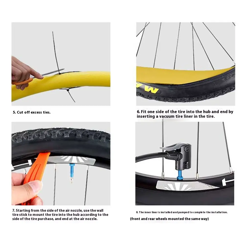 Bicycle Tire Inserts Prevent Injury Bicycle Puncture Protection Insert Sponge Bike Tire Inner Tube Pad Cycling Parts Accesseries