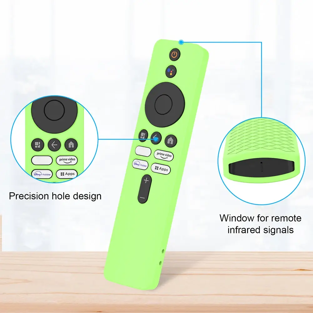 for Xiaomi 4K TV MiBoX 2nd Gen Silicone Remote Control Case with Lanyard Drop-Proof Shell for 4K TV MiBoX 2nd Gen