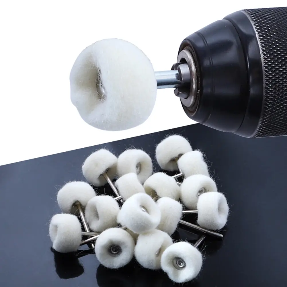 1-50pcs 3mm Felt Grinding Sanding Head Mini Polishing Brush for Dremel Dril Jade Abrasive Buffing Wheel Shank Cotton Thread