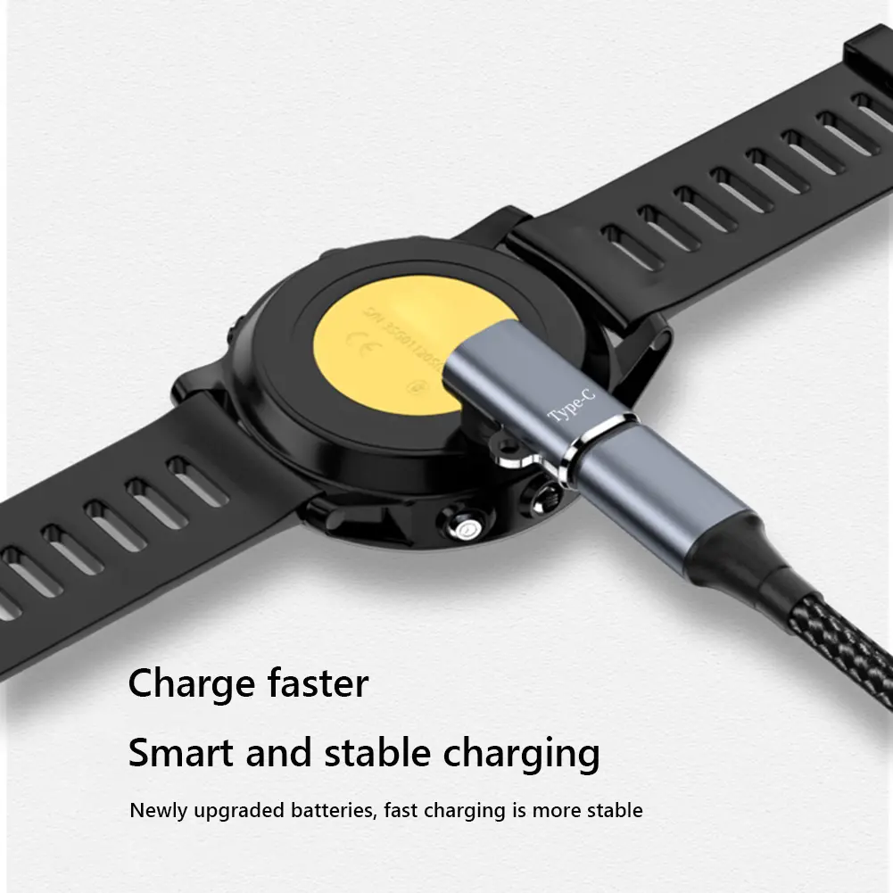 1-5PCS Charging Converter Supports Data Transmission Type-C/8 Pin/Micro USB Charging Power Adapter for Garmin Fenix 7/6/5/7X/6