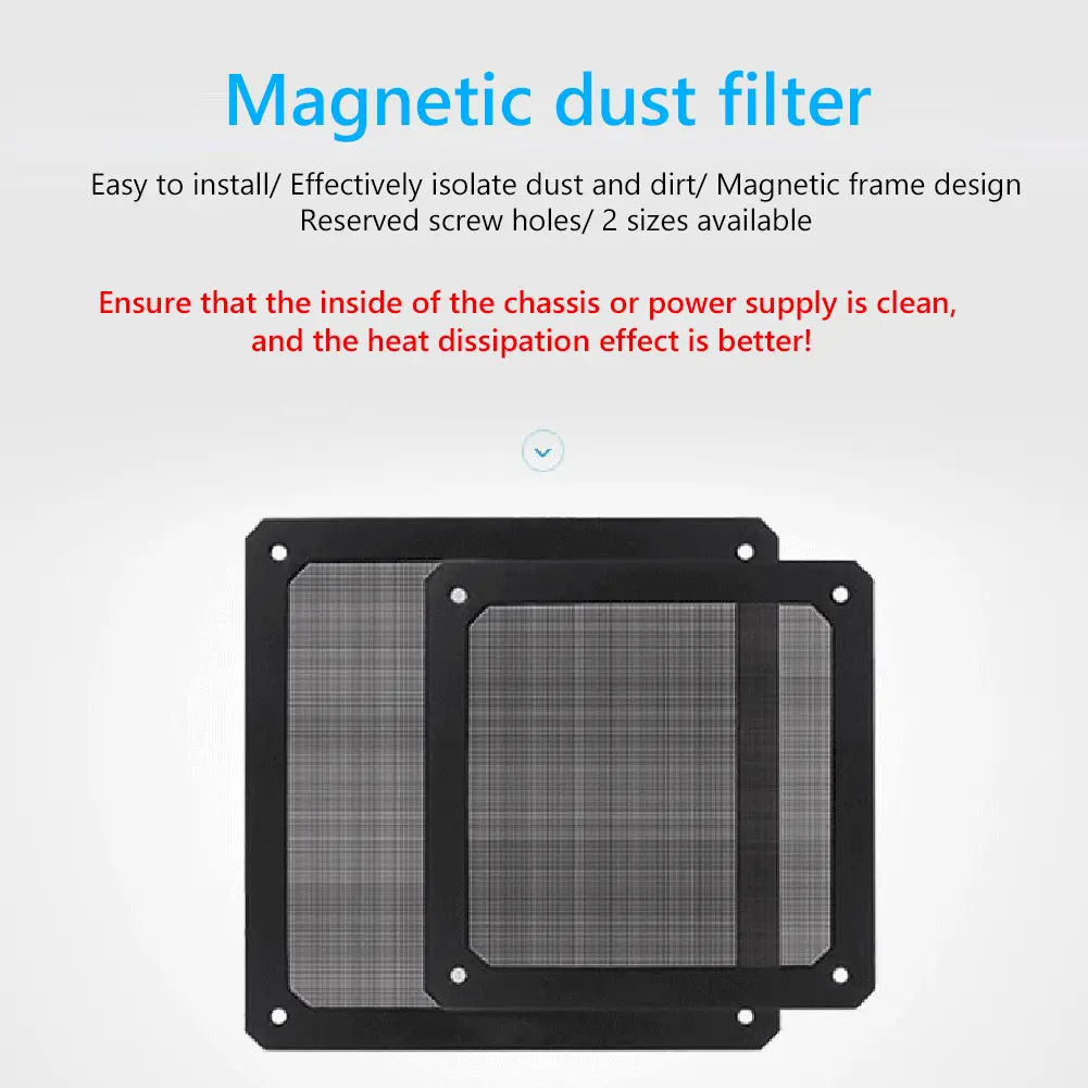 1-10PCS Magnetic Frame Dust Filter Dustproof Mesh Cover PVC Net Guard Fan Cover Dust Filter Antidust Net for PC Computer Case