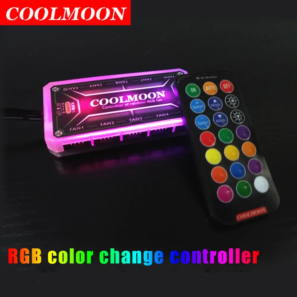 COOLMOON RGB Color Remote Dimmer DC12V 5A LED RGB Color Light Smart Controller