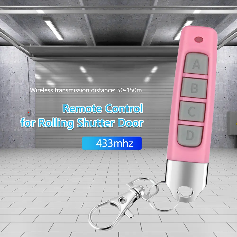 433MHz Copy Remote Controller Battery Powered 4 Keys Remote Control Multifunctional Remote Control Learning Copy for Garage Gate
