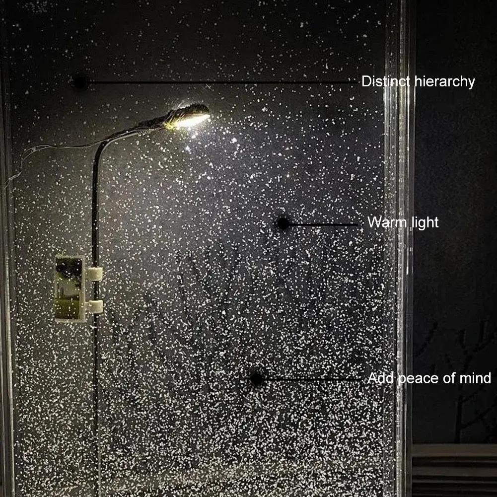 Snowy Night Flowing Small Night Light Snow Scene Street Light Snow Simulation Handmade DIY Material Package Desktop Xmas Decor