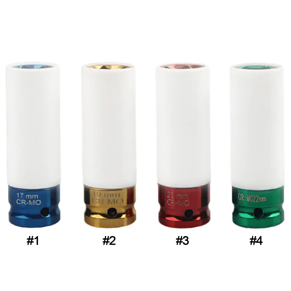 17/19/21/22mm Hex Sockets Air Gun Tire Protection Impact Nut Socket 1/2 Inch Drive Wheel Protector Impact Socket Car Garage Tool